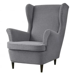 Stretch Wingback Chair Cover Wing Chair Slipcovers With Seat Cushion Cover,Spandex Jacquard Wingback Armchair Covers