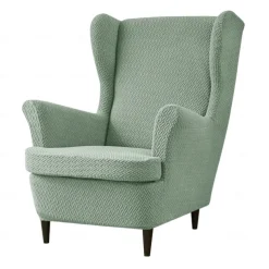 Stretch Wingback Chair Cover Wing Chair Slipcovers With Seat Cushion Cover,Spandex Jacquard Wingback Armchair Covers