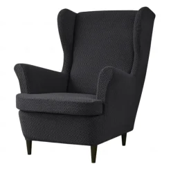 Stretch Wingback Chair Cover Wing Chair Slipcovers With Seat Cushion Cover,Spandex Jacquard Wingback Armchair Covers