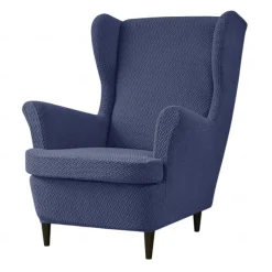 Stretch Wingback Chair Cover Wing Chair Slipcovers With Seat Cushion Cover,Spandex Jacquard Wingback Armchair Covers