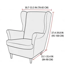 Stretch Wingback Chair Cover Wing Chair Slipcovers With Seat Cushion Cover,Spandex Jacquard Wingback Armchair Covers