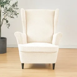 Stretch Wingback Chair Cover Wing Chair Slipcovers With Seat Cushion Cover,Spandex Jacquard Wingback Armchair Covers
