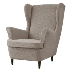 Stretch Wingback Chair Cover Wing Chair Slipcovers With Seat Cushion Cover,Spandex Jacquard Wingback Armchair Covers