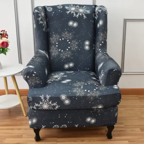 Stretch Wingback Chair Cover Wing Chair Slipcovers Spandex Fabric Wingback Armchair Covers with Seat Cushion Cover for Living Room Bedroom Decor