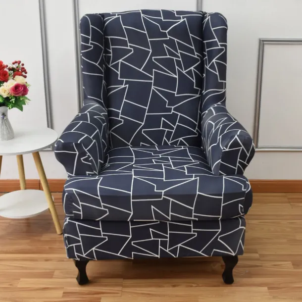 Stretch Wingback Chair Cover Wing Chair Slipcovers Spandex Fabric Wingback Armchair Covers with Seat Cushion Cover for Living Room Bedroom Decor