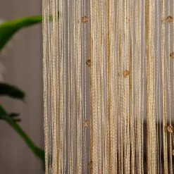String Curtain Doorway Curtain Tassels Beaded Curatin, Boho Macrame Sliding Door Curtain Wedding Tapestry Decoration, Room Divider for Pergola Outdoor Patio