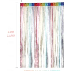 String Curtains Sparkle Door Curtain Fly Curtain Rod Pocket,Curtains Panel Divider Window Door Fly Screen for Door Wall and Window Decoration,100*200cm