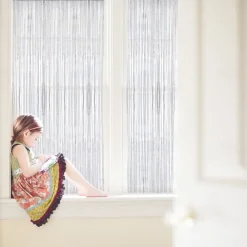 String Curtains Sparkle Door Curtain Fly Curtain Rod Pocket,Curtains Panel Divider Window Door Fly Screen for Door Wall and Window Decoration,100*200cm