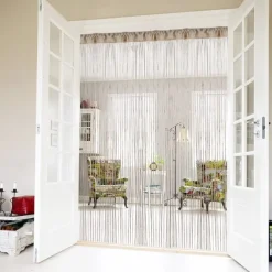 String Curtains Sparkle Door Curtain Fly Curtain Rod Pocket,Curtains Panel Divider Window Door Fly Screen for Door Wall and Window Decoration,100*200cm