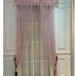 String Curtains Sparkle Door Curtain Fly Curtain Rod Pocket,Curtains Panel Divider Window Door Fly Screen for Door Wall and Window Decoration,100*200cm