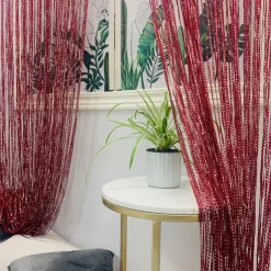 String Curtains Sparkle Door Curtain Fly Curtain Rod Pocket,Curtains Panel Divider Window Door Fly Screen for Door Wall and Window Decoration,100*200cm