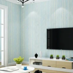 Stripe Wallpaper Wall Covering Sticker Film Peel and Stick Self Adhesive Embossed Non-woven Fabric Home Décor 300x53cm/118.11x20.87inch