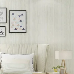 Stripe Wallpaper Wall Covering Sticker Film Peel and Stick Self Adhesive Embossed Non-woven Fabric Home Décor 300x53cm/118.11x20.87inch