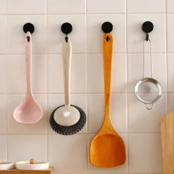 Strong Self Adhesive Door Wall Hangers Hooks Suction Heavy Load Rack Cup Sucker for Kitchen Bathroom Strong