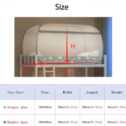Student Dormitory Mosquito Nets Foldable Mosquito Net Student Dormitories Mosquito Netting Increase Space Increase Density Gauze Mosquito Tent Simplicity with Free Installation