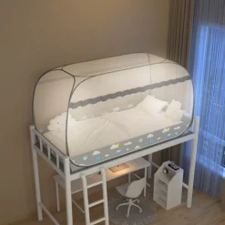 Student Dormitory Mosquito Nets Foldable Mosquito Net Student Dormitories Mosquito Netting Increase Space Increase Density Gauze Mosquito Tent Simplicity with Free Installation