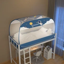 Student Dormitory Mosquito Nets Foldable Mosquito Net for Bunk Bed Mosquito Netting Increase Space Increase Density Gauze Mosquito Tent with Free Installation