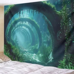 Submarine Cabin Undersea Hanging Tapestry Wall Art Large Tapestry Mural Decor Photograph Backdrop Blanket Curtain Home Bedroom Living Room Decoration