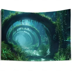 Submarine Cabin Undersea Hanging Tapestry Wall Art Large Tapestry Mural Decor Photograph Backdrop Blanket Curtain Home Bedroom Living Room Decoration
