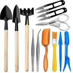 Succulent Tools, Mini Garden Tool Set, Transplanting Tools Set, Succulent Care kit for Succulent Miniature Gardening Plant, Multi, 12 Pcs