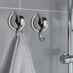 Suction Cup Hooks Heavy Duty Vacuum Suction Shower Hooks Glass Suction Cup Hooks Bathroom Robe Hooks Reusable, No Hole Punched, for Garland Decoration