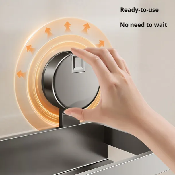 Suction Cup Kitchen Organizer with Hook 30/40/50cm, No Drill Hanging Spice Rack, Bathroom Shower Rack for Storage, Space Saving Shelves for Kitchen, Bathroom and Living Room