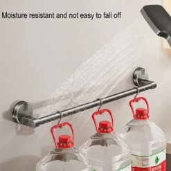 Suction Cup Towel Rack Bathroom No Punching Bathroom Towel Pole Bath Towel Wall Mounted Storage Rack Storage Rack