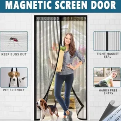 Summer Anti-Mosquito Door Curtain Household High-end Magnetic Encrypted Door Anti-Fly Partition Curtain Screen Door Magnet Screen Window Without Punching