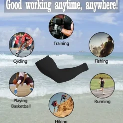 Summer Arm Sleeves Cooling Gloves Women Men Arm Warmers Sleeves Armwarmer UV Sun Protection Cotton Long Fingerless Gloves Arm Sleeves