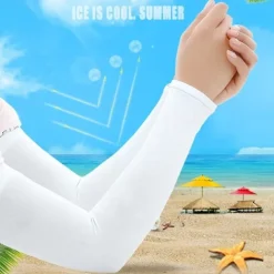 Summer Arm Sleeves Cooling Gloves Women Men Arm Warmers Sleeves Armwarmer UV Sun Protection Cotton Long Fingerless Gloves Arm Sleeves