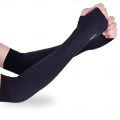 Summer Arm Sleeves Cooling Gloves Women Men Arm Warmers Sleeves Armwarmer UV Sun Protection Cotton Long Fingerless Gloves Arm Sleeves