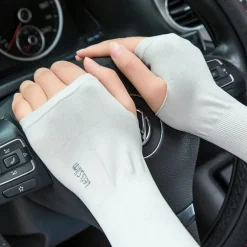 Summer Arm Sleeves Cooling Gloves Women Men Arm Warmers Sleeves Armwarmer UV Sun Protection Cotton Long Fingerless Gloves Arm Sleeves