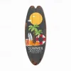 Summer Beach Ocean Theme Leisure Decoration Surfboard Wood Plaque Bar Home Wall Vintage Decoration Wood Plaque