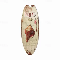 Summer Beach Ocean Theme Leisure Decoration Surfboard Wood Plaque Bar Home Wall Vintage Decoration Wood Plaque