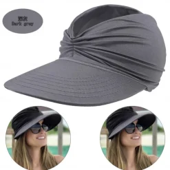 Summer Beach Sun Hat Women's Empty Top Hat 50+ Sun Sun Hat Ladies Outdoor Sports Hat