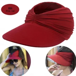 Summer Beach Sun Hat Women's Empty Top Hat 50+ Sun Sun Hat Ladies Outdoor Sports Hat