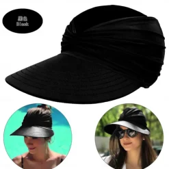 Summer Beach Sun Hat Women's Empty Top Hat 50+ Sun Sun Hat Ladies Outdoor Sports Hat