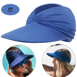 Summer Beach Sun Hat Women's Empty Top Hat 50+ Sun Sun Hat Ladies Outdoor Sports Hat