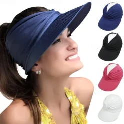 Summer Beach Sun Hat Women's Empty Top Hat 50+ Sun Sun Hat Ladies Outdoor Sports Hat