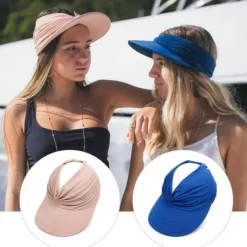 Summer Beach Sun Hat Women's Empty Top Hat 50+ Sun Sun Hat Ladies Outdoor Sports Hat