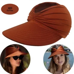 Summer Beach Sun Hat Women's Empty Top Hat 50+ Sun Sun Hat Ladies Outdoor Sports Hat