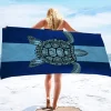 Summer Beach Towel Quick-Drying Tropical Bohemian Rainforest Sea Turtle Plant Towel Soft and Quick-Drying Beach Towel Super Absorbent Soft Microfiber Sand Pool Bath Outdoor Travel Towel