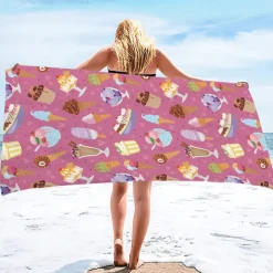 Summer Beach Towel Quick-Drying Tropical Bohemian Rainforest Sea Turtle Plant Towel Soft and Quick-Drying Beach Towel Super Absorbent Soft Microfiber Sand Pool Bath Outdoor Travel Towel