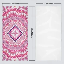 Summer Beach Towel Quick-Drying Tropical Bohemian Rainforest Sea Turtle Plant Towel Soft and Quick-Drying Beach Towel Super Absorbent Soft Microfiber Sand Pool Bath Outdoor Travel Towel