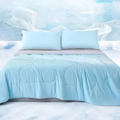 Summer Cooling Blanket, Breathable Comfortable Cooling Blanket, Soft Throw Blanket for Home Office, Comfy Bedding, Bedroom Accessories Gift for Summer, Gifts for Men Women