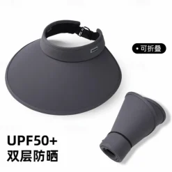 Summer Foldable Sun Hat Travel Beach Large Brim Sun Hat Without Top Anti-ultraviolet Hat For Women