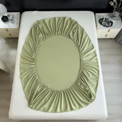 Summer Ice Cooling Bed Silky Comfy Fitted Sheet Cooling Sheets for Hot Sleeper Breathable Fitted Sheet Only Women, Men, Teens