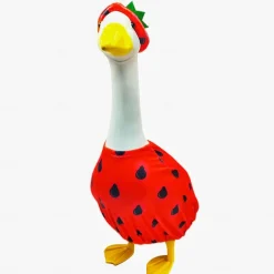 Summer Lawn Goose Dress Up Holiday Party Home Decor Creative Fruit Pattern Series Porch Goose Set for Cement Goose Statue Outdoor Decor