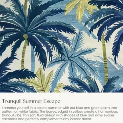 Summer Palm Leaves Duvet Cover Set Cotton Tropical Plants Pattern Set Soft 3-Piece Luxury Bedding Set Home Decor Gift Twin Full King Queen Size Duvet Cover