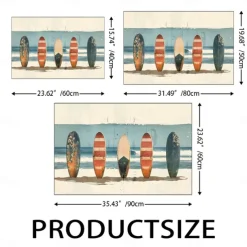 Summer Sufer Board Area Rug Kitchen Mat Non-Slip Oil Proof Floor Mat Livingroom Rug Indoor Outdoor Mat Bedroom Decor Bathroom Mat Entrance Rug Door Mat